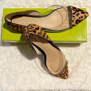 Gianni Bini Cheetah Print Flats Size: 6.5 Dyed Calf Hair Real Fur
